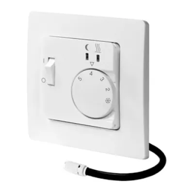 Eberle Raumthermostat FRe F2A-50 | 230V | Unterputz | Fussbodenheizung Regler | 16A | IP30 | 4m Fernfühler | Weiß