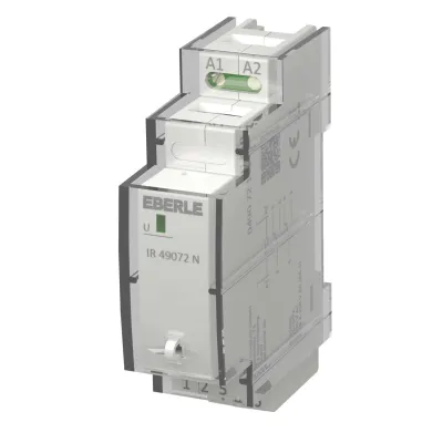 Eberle Installationsrelais IR 490 72 N | Koppelrelais 2 Wechsler | 8A | 230V AC | DIN-Schiene | 1TE | Schaltanzeige