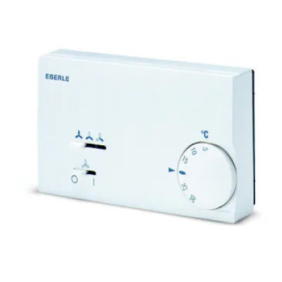 Eberle Klimaregler KLR-E 52556 | Raumthermostat 24V AC | 0-10VDC | für 4-Rohr-Anlagen | Heizen & Kühlen | IP30 | weiß