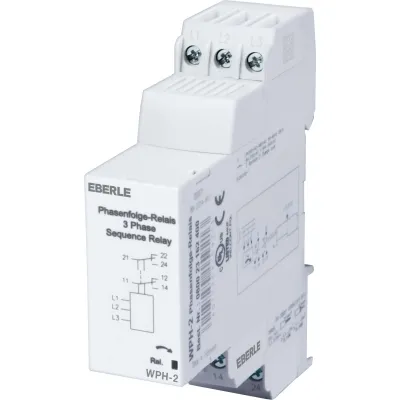 Eberle Phasenfolgerelais WPH-2 080023162400 | Phasenüberwachung L1 L2 L3 | 3x200–460V AC | 2 Wechsler | Schaltschrank