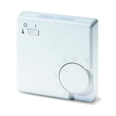 Eberle Raumtemperaturregler RTR-E 3563 | Thermostat 230V 16A | Bimetall | Aufputz | 5-30°C | Ein/Aus | IP30 | Weiß