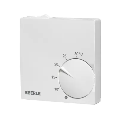 Eberle Raumthermostat RTR-S 6731-1 | 230V | Wechsler | Bimetall | 5–30°C | Heizen & Kühlen | extra flach | polarweiß
