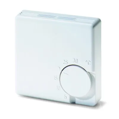 Eberle Raumtemperaturregler RTR-E 3521 101110151102 | Thermostat 230V 16A | Bimetall | IP30 | Aufputz/Unterputz | Weiß