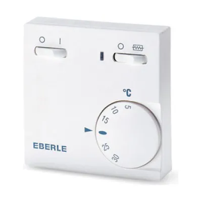 Eberle Raumtemperaturregler RTR-E 6181 | 230V | Bimetall | Aufputz | Ein/Aus-Schalter | IP30 | weiß