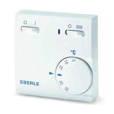 Eberle Raumtemperaturregler RTR-E 6181 | 230V | Bimetall | Aufputz | Ein/Aus-Schalter | IP30 | weiß