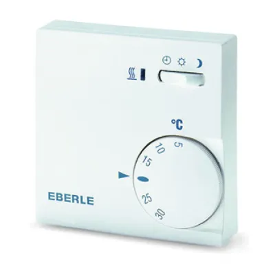 EBERLE Raumtemperaturregler RTR-E 6726 | 230V | 10A Wechsler | Wandmontage | Heizen & Kühlen | Bimetall | IP30 | Weiß