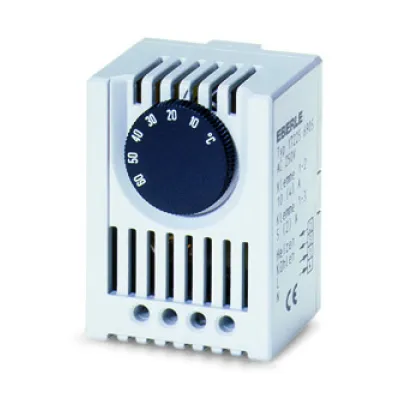 Eberle Temperaturregler SSR-E 6905 | Schaltschrank-Thermostat 230V | 10-60°C | DIN-Schiene | 1 Wechsler 10A | weiß