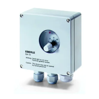 Eberle Temperaturregler UTR 100 1482424 | Universalthermostat 40–100°C | Fernfühler | Aufputz | 230V | IP65 | grau