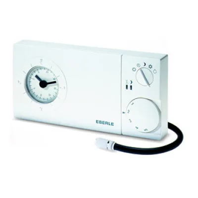Eberle Uhrenthermostat EASY3FT | analog 230V 16A | Tagesprogramm | Wandmontage | Fußbodenheizung | weiß