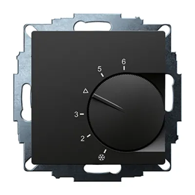 Eberle Raumthermostat UTE 1003 | 191810354802 | Unterputz 230V 10A | Bimetall | 5–30°C | 55x55mm | schwarz matt