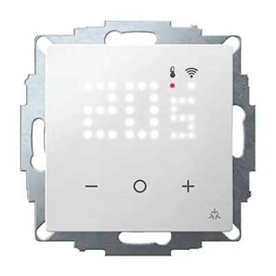 Eberle UP-Thermostat UTE3800U-RAL9016-G55 | Smart Home fähig | Unterputz Raumregler | Matter WiFi | Touch | 230V | weiß