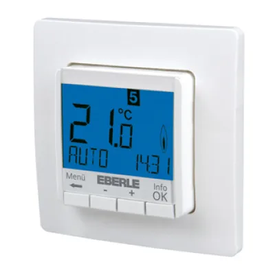 Eberle FIT 3R UP-Uhrenthermostat 230V | digital | Wochenprogramm | Frostschutz | Unterputz | weiß