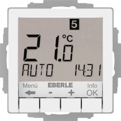 Eberle UP-Uhrenthermostat Hinterleuchtu UTE4800R-RAL9010-G55