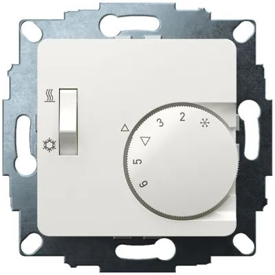 Eberle Raumthermostat UTE 1770-RAL9010-G-50 | 230V | Unterputz | 5–30°C | Heizen & Kühlen | Wechsler | Polarweiß | 50x50