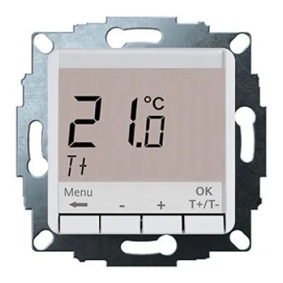 Eberle Raumthermostat UTE 4100 | Unterputz 230V 5A | PWM & 2-Punkt Regelung | Temperatur 5–30 °C | Weiß RAL 9010 | IP30