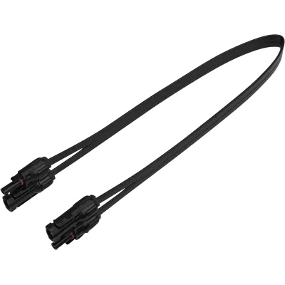 EcoFlow Super Flat Connection Cable 0.5m | Flachkabel MC4 Anschluss | Solarkabel für PowerStream Microinverter | Schwarz