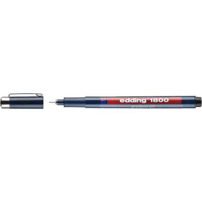 edding Präzisionsfeinschreiber 1800 Profipen 4-180001001 | Fineliner 0,25 mm Spitze | wasserfest | schwarz