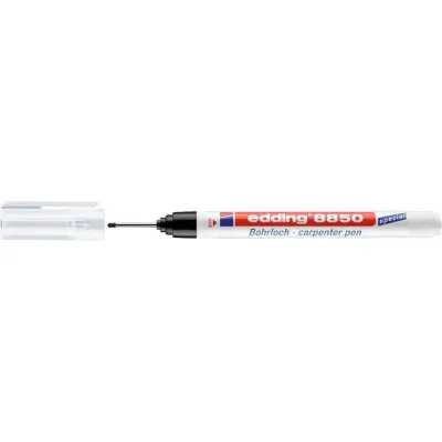 edding Bohrlochmarker 8850 | Tieflochmarker mit extra langer Edelstahlspitze 1 mm | permanent | schwarz