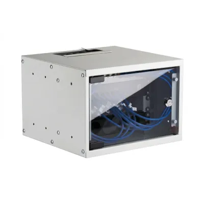 EFB Elektronik WGB-1004GR.30-SET1 | 10 Zoll Wandgehäuse 4HE | Set inkl. Zubehör | Stahl | 300mm Tiefe | grau