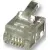 Bild: EFB Modular-Stecker RJ45 37519.1-100 | Crimp Plug | 8P8C ungeschirmt | für Rundkabel | transparent farblos | VE 100