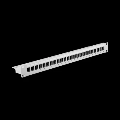 EFB Patchpanel 19" 1HE 37578.1V2 | 24 Port Keystone kompatibel | RJ | Kabelmanagement | grau RAL7035