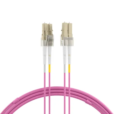 EFB LWL-Patchkabel O0319.5 | Duplex Jumper LC-LC | Multimode 50/125 OM4 | 5m | LSZH | erikaviolett