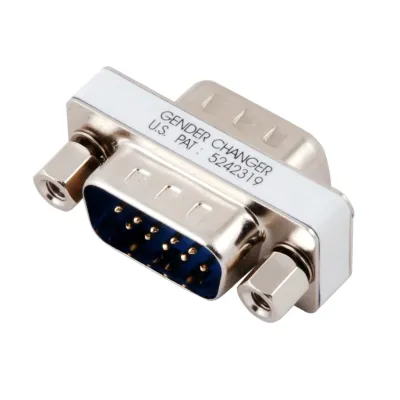 EFB-Elektronik Mini Gender Changer EB410 | D-Sub 9-polig Stecker/Stecker | Adapter | geschirmt | kompakt