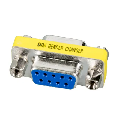 EFB-Elektronik Mini Gender Changer EB411 | D-Sub 9-polig Buchse/Buchse | Adapter geschirmt | DB9 Verbinder
