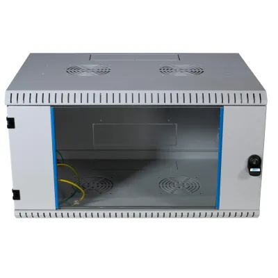 EFB Netzwerkgehäuse 19 Zoll 9HE 691709VGR.50 | Wandgehäuse | 500mm Tiefe | Stahl, IP20, fest | RAL7035 grau