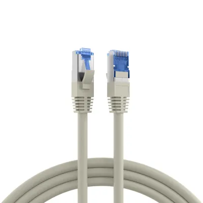 EFB Patchkabel RJ45 S/FTP K5525FGR.1,5 | Cat6A Cat7 Netzwerkkabel | 1,5m | TPE superflex | grau