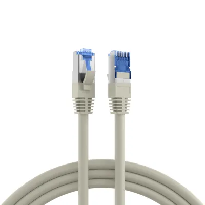 EFB Patchkabel RJ45 S/FTP K5525FGR.1,5 | Cat6A Cat7 Netzwerkkabel | 1,5m | TPE superflex | grau