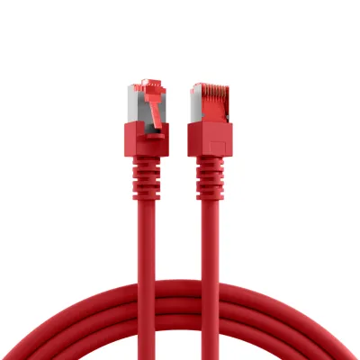 EFB Patchkabel K5512.25 Cat6 S/FTP 25m RJ45 | Gigabit Ethernet | LSZH | geschirmt | Flammwidrig | Rot