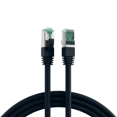 EFB Patchkabel MK6001.3B | Cat6A S/FTP | RJ45 auf RJ45 | 3m | LSZH | AWG27 | 10 Gbit/s | schwarz