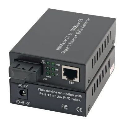EFB Elektronik Media Konverter EL027V2 | Gigabit Ethernet 10/100/1000T auf 1000BaseSX SC | RJ45 | SC-Duplex MM | Schwarz