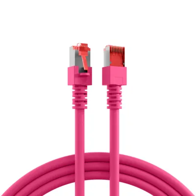 EFB Patchkabel K5519.3 | Cat.6 S/FTP Ethernet Netzwerkkabel | 3m | RJ45 auf RJ45 | LSZH halogenfrei | magenta