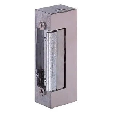 Assa Abloy effeff Türöffner 17E-10635D11 | 6-12V AC/DC | Arbeitsstrom | mechanische Entriegelung | Edelstahl | Silber
