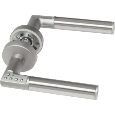 Assa Abloy Code Handle 492-08 | Elektronischer Türbeschlag | PIN-Code | Edelstahl matt | 8mm Vierkant