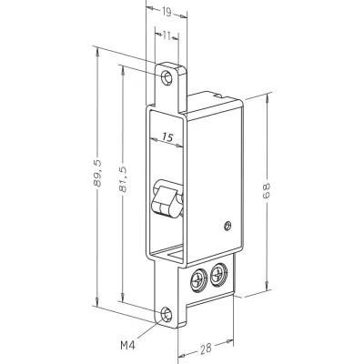 Assa Abloy effeff Riegelschaltkontakt 875-10 | elektronisch | geschlossenes Gehäuse | für Stahlzargen | verzinkt