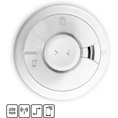 EI Electronics Wärmewarnmelder Ei3014-1XD | 230V | Hitzewarnmelder | Funk vernetzbar | 10-Jahres-Lithiumbatterie | weiß