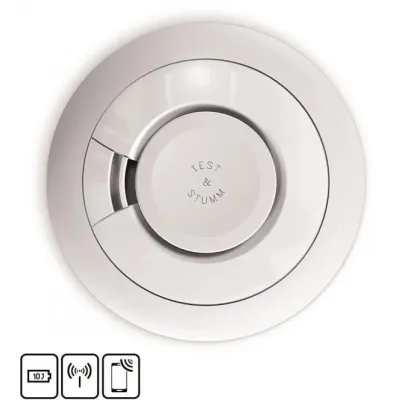 Ei Electronics Rauchwarnmelder Ei650iW | 10-Jahres-Lithiumbatterie | funkvernetzbar | AudioLINK | Q-Label | VdS