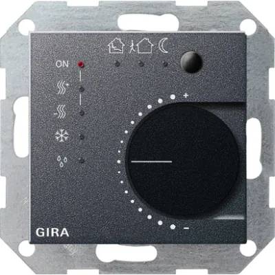 GIRA Stetigregler 210028 KNX/EIB Unterputz | Raumtemperaturregler | Tasterschnittstelle 4-fach | System 55 | anthrazit