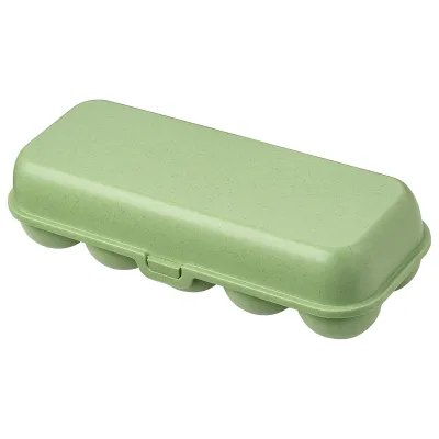 Koziol Eierbox EGGS TO GO 7179703 | Eieraufbewahrungsbox 10 Eier | stapelbar | spülmaschinengeeignet | Nature Leaf Green