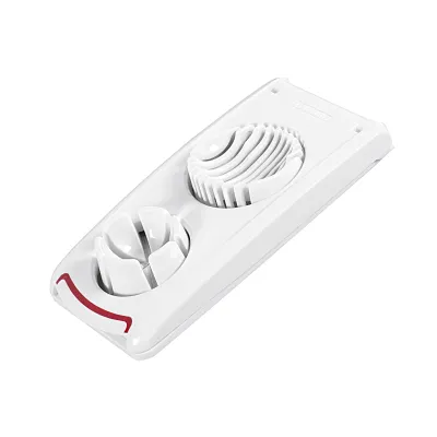 Leifheit Eierschneider Combi ComfortLine | 3-in-1 | Edelstahl | Anti-Rutsch | Weiß | für Eier und Champignons