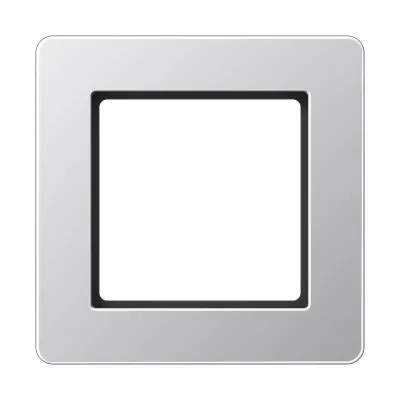 JUNG Rahmen 1-fach AF581BFAL | Einbaurahmen Thermoplast glänzend | IP44 Aluminium | waagerecht senkrecht