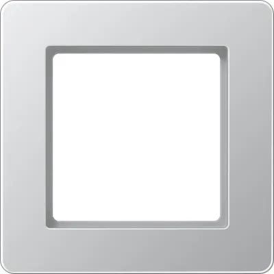 JUNG Rahmen 1-fach AF581BFAL | Einbaurahmen Thermoplast glänzend | IP44 Aluminium | waagerecht senkrecht