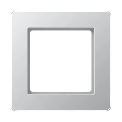 JUNG Rahmen 1-fach AF581BFAL | Einbaurahmen Thermoplast glänzend | IP44 Aluminium | waagerecht senkrecht