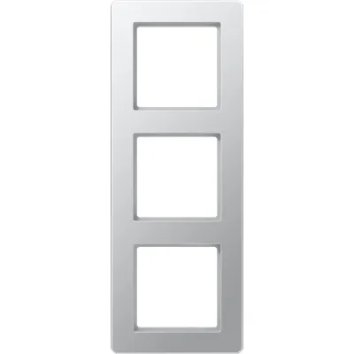 JUNG Rahmen 3-fach AF583BFAL | Einbaurahmen waagerecht & senkrecht | IP44 | Thermoplast | Aluminium glänzend