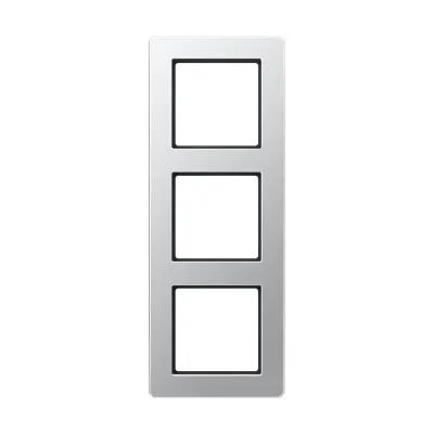 JUNG Rahmen 3-fach AF583BFAL | Einbaurahmen waagerecht & senkrecht | IP44 | Thermoplast | Aluminium glänzend
