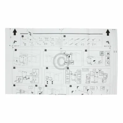 Einbausatz Türbefestigung für Möbeltüre Beko 1784430046 an Geschirrspüler