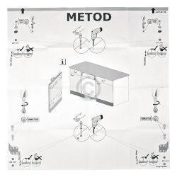Einbauschablone METOD Whirlpool 140021487032 für IKEA Geschirrspüler